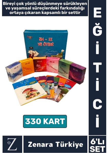 Eğitici Iletişim Farkındalık Dinleme Anlama Geliştiren 5n 1k Eğitici Düşünme Becerileri 6lı Özel Set