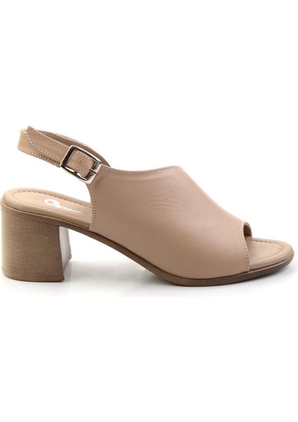 Bej Leather Kadın Sandalet K05040030203