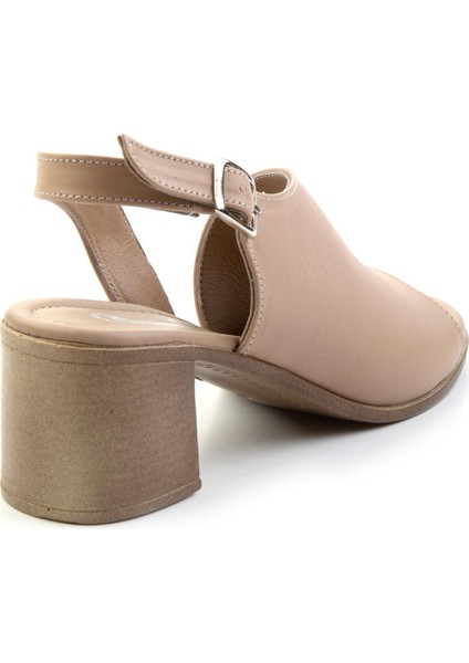 Bej Leather Kadın Sandalet K05040030203