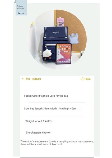 Zethus Yeni Uni Sırt Çantası Ins Japon Kore Kolej Tarzı Okul Çantası Sevimli Tatlı Büyük Kapasiteli Okul Sırt Çantası (Yurt Dışından) indirimleri