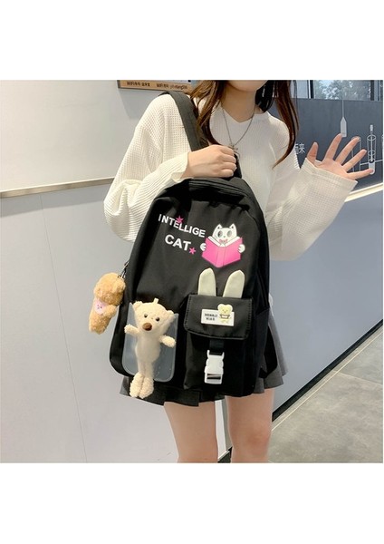 Okul Çantası Yeni Sevimli Kampüs Sırt Çantası Üniversite Öğrencileri Karikatür Ayı Büyük Kapasiteli Eğlence Sırt Çantası (Yurt Dışından) fırsatları