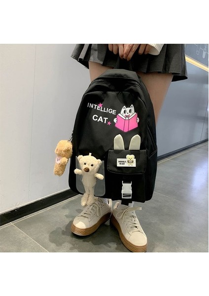 Okul Çantası Yeni Sevimli Kampüs Sırt Çantası Üniversite Öğrencileri Karikatür Ayı Büyük Kapasiteli Eğlence Sırt Çantası (Yurt Dışından) indirimleri