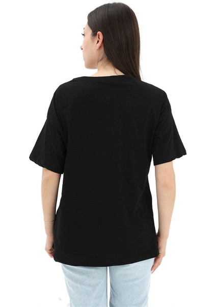 Bisiklet Yaka Kovboy Şapkalı Süprem T-Shirt - Siyah modelleri