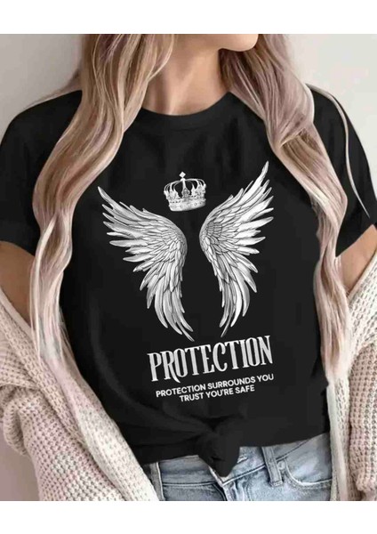 Protectıon Baskılı Özel Tasarım Oversize Tshirt