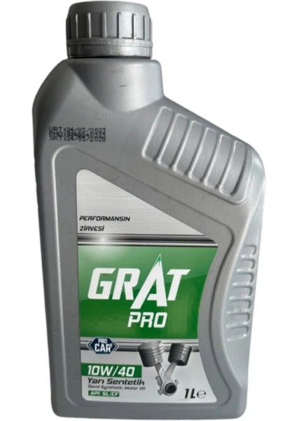 Pro 10W-40 Yarı Sentetik Motor Yağ 1 Litre
