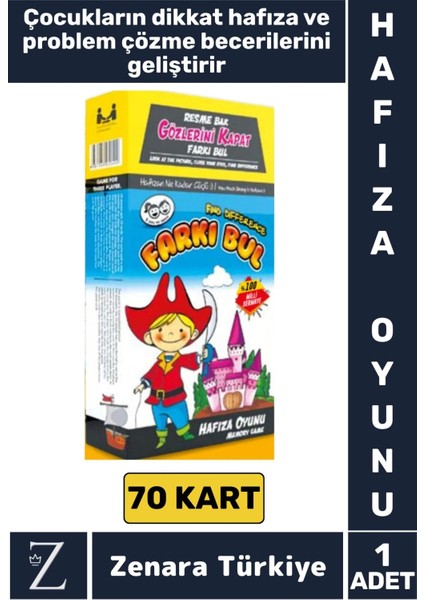 Eğitici Dikkat Hafıza Problem Çözme Beceri Geliştirici Eğlenceli Çocuk Oyun Farkı Bul