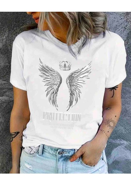 Protectıon Baskılı Özel Tasarım Oversize Tshirt