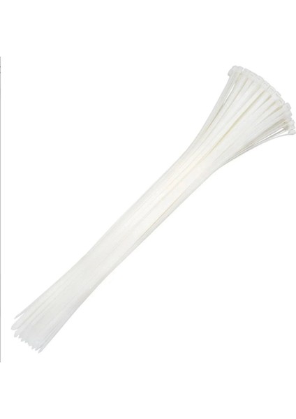 Kablo Bağı- Plastik Kelepçe - 3,6X250 mm - Cırt Kelepçe Beyaz 100’LÜ Paket