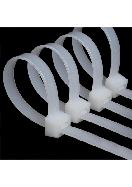 Kablo Bağı- Plastik Kelepçe - 3,6X250 mm - Cırt Kelepçe Beyaz 100’LÜ Paket