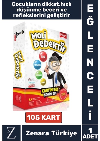 Eğitici Çocuk Dikkat Hızlı Düşünme Refleks Stratejik Beceri Geliştiren Eğlenceli Oyun Moli Dedektif