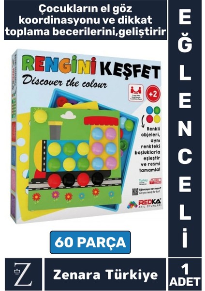 Eğitici El Göz Koordinasyon Parça Bütün Ilişkisi Kavrama Çocuk Eğlenceli Oyun Rengini Keşfet