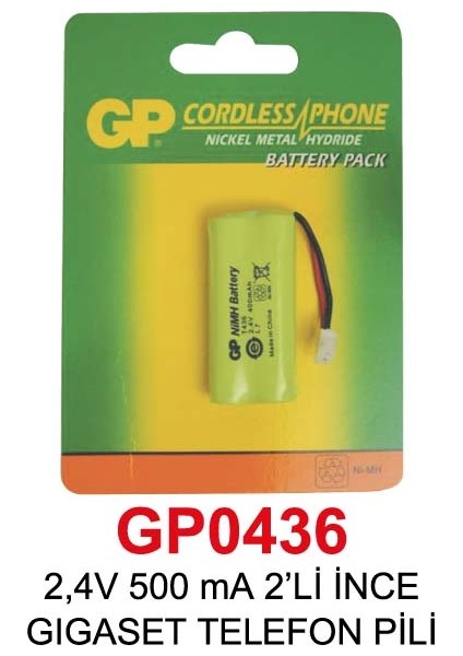 2,4V 500 Ma 2’li Ince Gıgaset Telefon Pili