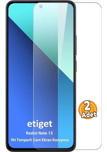 Xiaomi Redmi Note 13 Temperli 9H Cam Ekran Koruyucu (2 ADET)