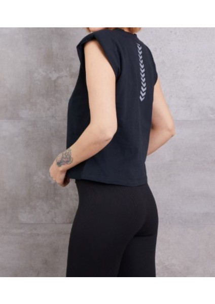 Siyah Vatkalı Kolsuz T-Shirt modelleri