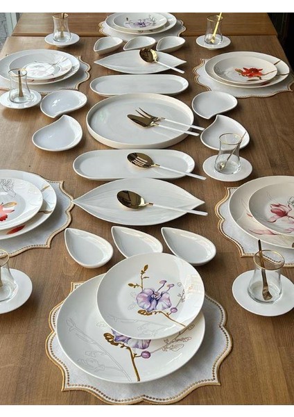 Kahvatı Takımı Royal Flower 56 Parça 6 Kişilik