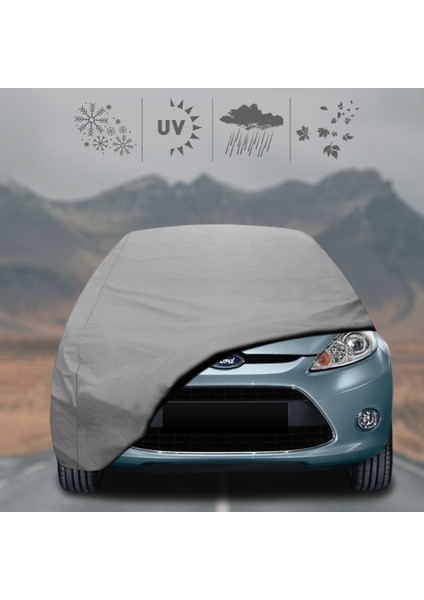 Ford Fiesta (2008 - 2017) Oto Branda Su Geçirmez Miflonlu Araba Brandası Klipsli Araba Çadırı