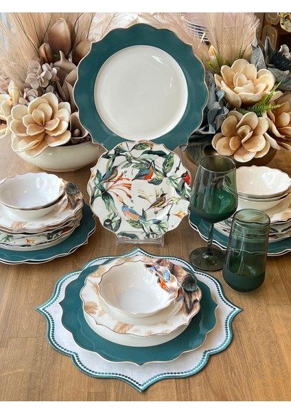 Pink&more Yemek Takımı Green Amazon 24 Parça 6 Kişilik