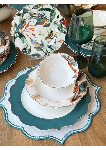 Pink&more Yemek Takımı Green Amazon 24 Parça 6 Kişilik