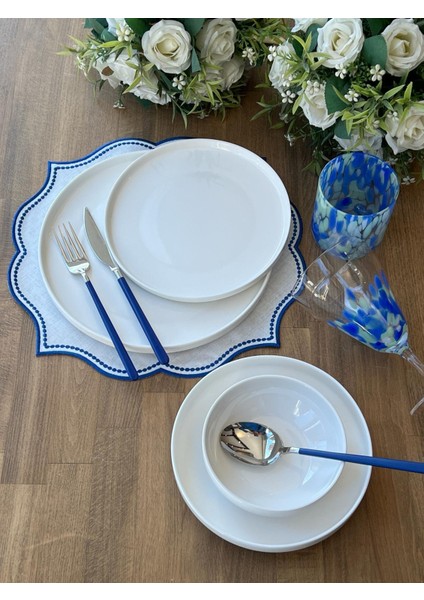 Yemek Takımı Modern Sade 24 Parça 6 Kişilik