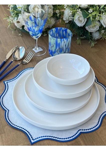 Yemek Takımı Modern Sade 24 Parça 6 Kişilik