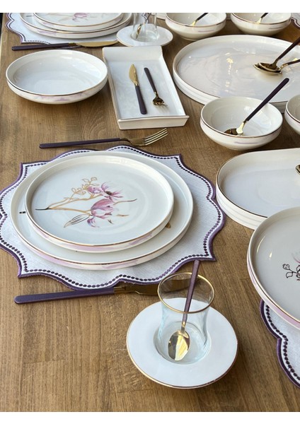 Yemek Takımı Modern Violet 89 Parça 6 Kişilik fiyatları