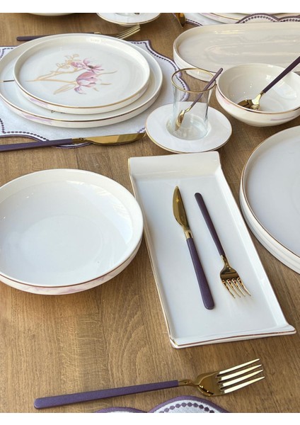 Yemek Takımı Modern Violet 89 Parça 6 Kişilik fırsatları