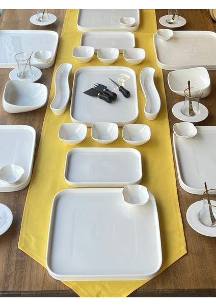Kahvaltı Takımı Pure Kare 46 Parça 6 Kişilik