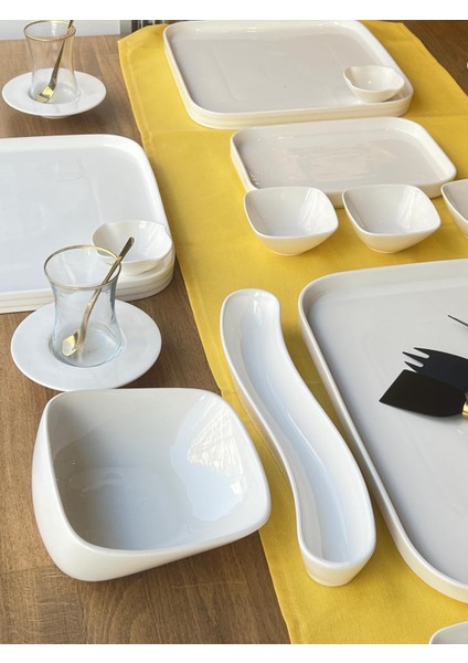 Kahvaltı Takımı Pure Kare 46 Parça 6 Kişilik fırsatları