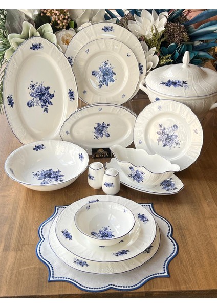 Yemek Takımı Blue Garden 62 Parça 12 Kişilik
