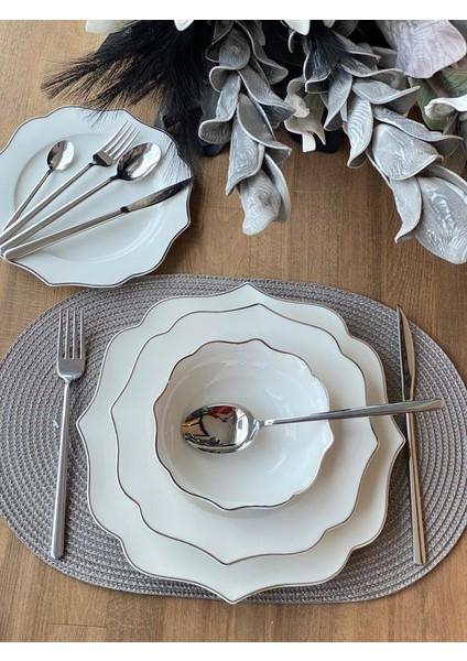 Yemek Takımı Negro Silver 24 Parça 6 Kişilik modelleri
