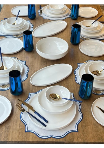 Yemek Takımı Modern Sade 81 Parça 6 Kişilik