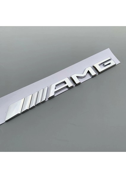 Mercedes E Serisi Uyumlu Krom Amg Bagaj Yazısı 3m 3D Abs