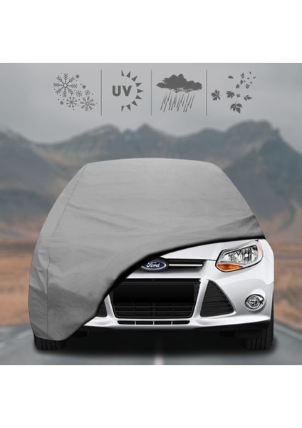 Ford Focus Sedan (2010 - 2018) Oto Branda Su Geçirmez Miflonlu Araba Brandası Klipsli Araba Çadırı