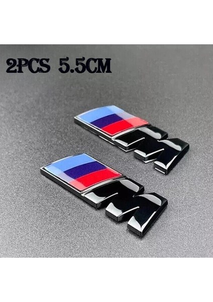 Bmw 3 Serisi Uyumlu M Çamurluk Arması Seti 2'li Gloss Black