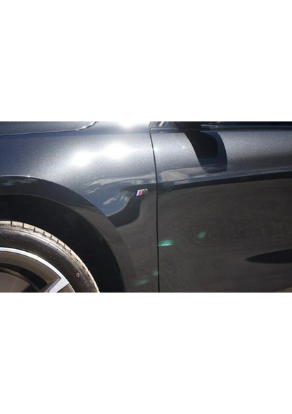 Bmw 3 Serisi Uyumlu M Çamurluk Arması Seti 2'li Gloss Black