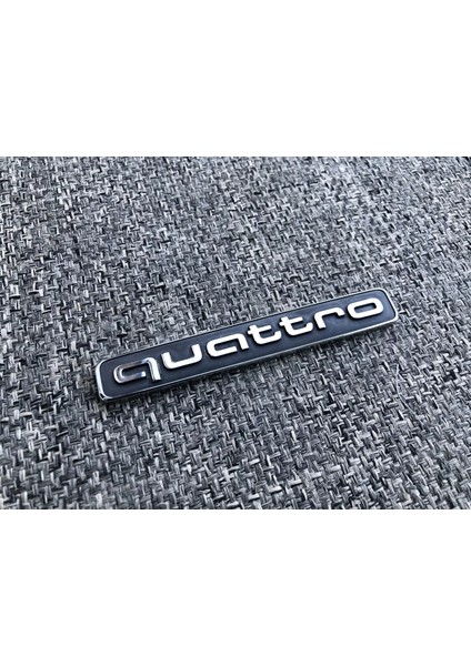 Audi A6 Serisi Uyumlu Quattro Black Silver Bagaj Yazısı 3m 3D Abs