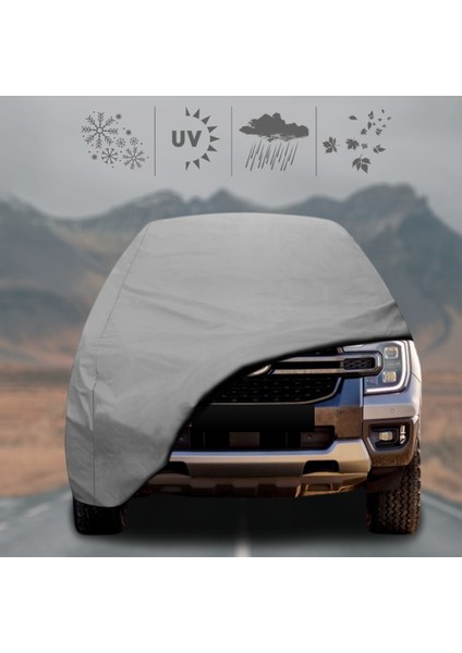 Ford Ranger 5 (2023 - ) Oto Branda Su Geçirmez Miflonlu Araba Brandası Klipsli Araba Çadırı