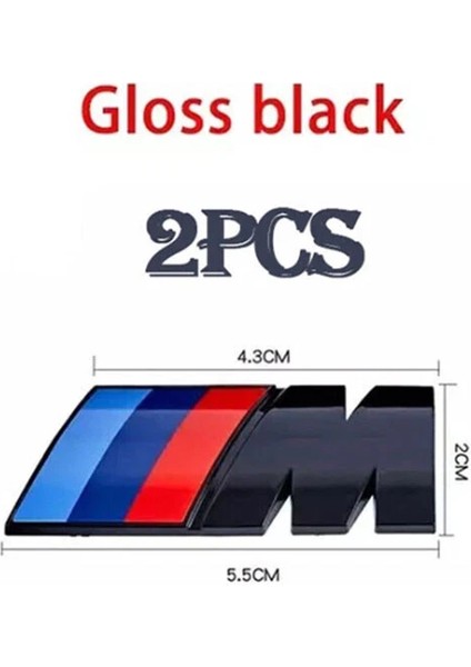 Bmw 4 Serisi Uyumlu M Çamurluk Arması Seti 2'li Gloss Black fiyatları