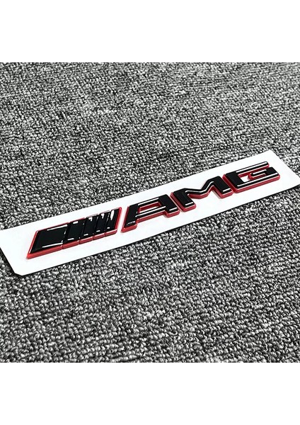 Mercedes C Serisi Uyumlu Yeni Nesil Kırmızı Piano Black Amg Bagaj Yazısı 3m 3D Abs modelleri