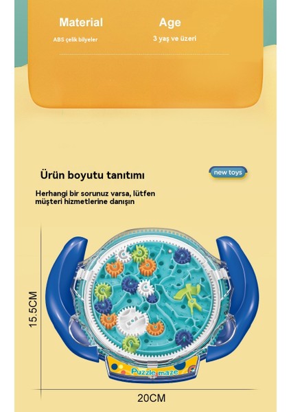 Eğitici Dişli Labirent Disk Bebek Düşünme Gelişimi Konsantrasyon Egzersiz Denge Boncuk Oyunu Çocuk Entelektüel Oyuncak (Yurt Dışından)