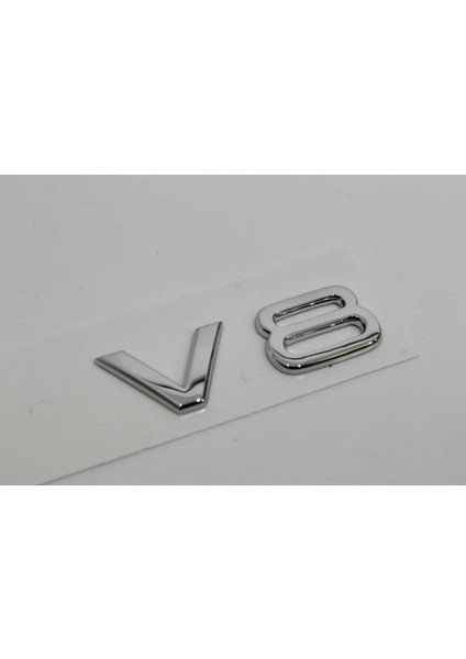 Audi A5 Serisi Uyumlu V8 Krom Çamurluk Yazısı 3m 3D Abs modelleri