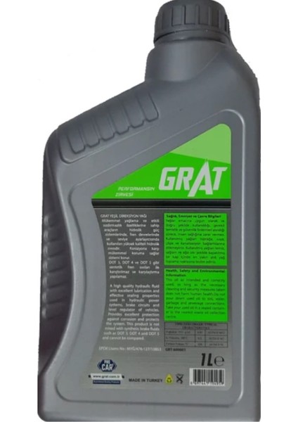 Gear Yeşil Direksiyon Hidrolik Yağı 1 Litre