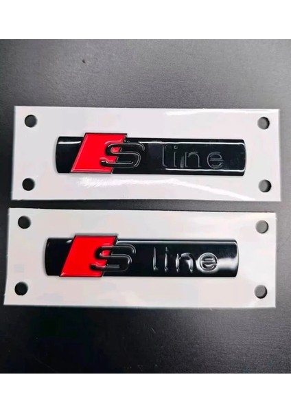 Audi A6 Serisi Uyumlu S Line Piano Black Çamurluk Yazısı Seti 2'li 3m 3D Abs