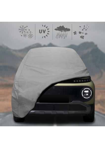 Hyundai Inster (2024 - ) Oto Branda Su Geçirmez Miflonlu Araba Brandası Klipsli Araba Çadırı