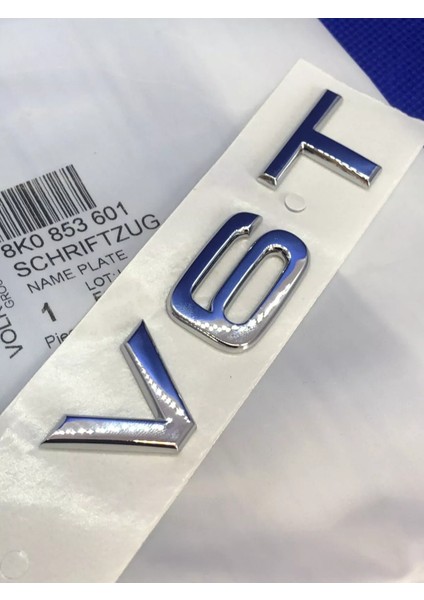 Audi Q3 Serisi Uyumlu V6T Krom Çamurluk Yazısı 3m 3D Abs