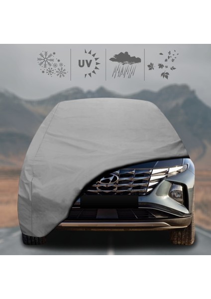 Hyundai Tucson 4 (2020 - ) Oto Branda Su Geçirmez Miflonlu Araba Brandası Klipsli Araba Çadırı