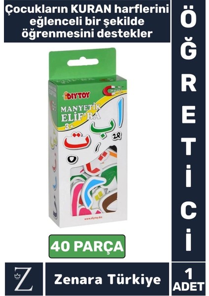 Çocuk Görsel Algı Dil Becerisi Kuran Harfleri Öğrenimi Gelişimi Eğitici Eğlenceli Manyetik Elif Ba