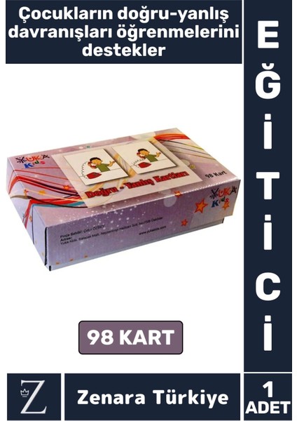 Çocuk Görsel Algı Denge Koordinasyon Gelişimi Doğru Yanlış Öğrenimi Eğitici Doğru Yanlış Kartları