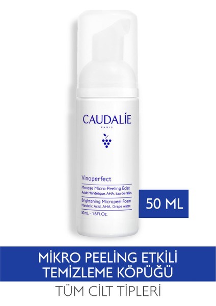 Caudalie Vinoperfect Işıltı Verici Mikro Peeling Temizleme Köpüğü 50 ml