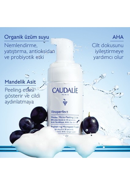 Caudalie Vinoperfect Işıltı Verici Mikro Peeling Temizleme Köpüğü 50 ml fiyatları